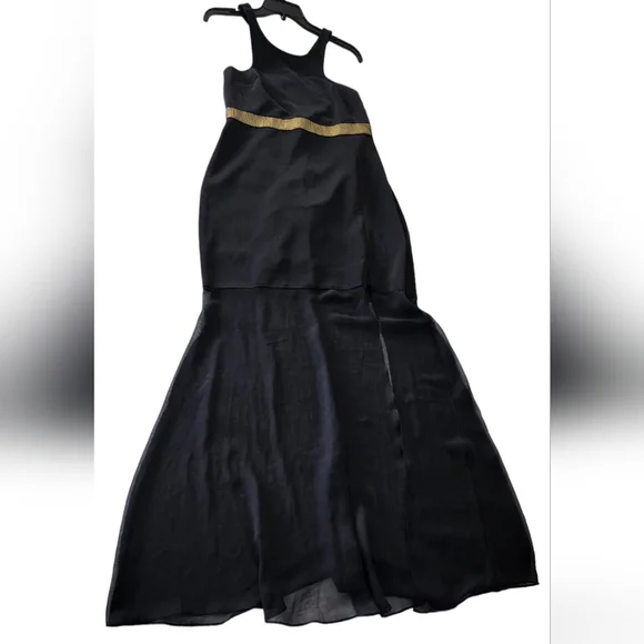 Express black & gold gown